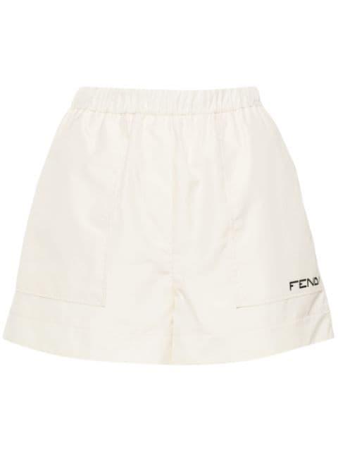 high-waist shell shorts by FENDI