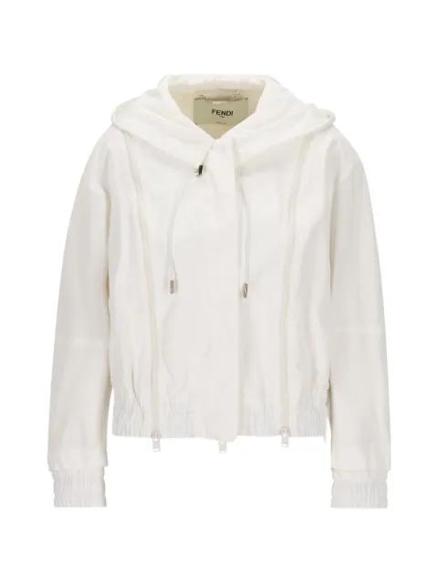 hoodied zip-details jacket by FENDI