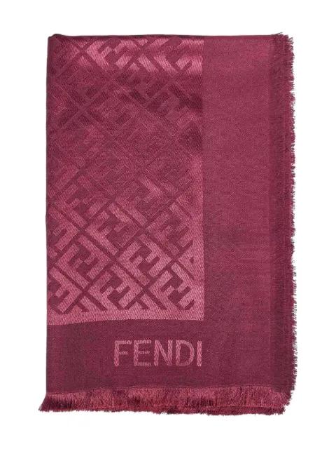 jacquard fringed scarf by FENDI