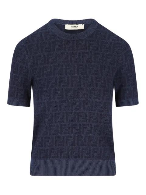 jacquard ribbed t-shirt by FENDI