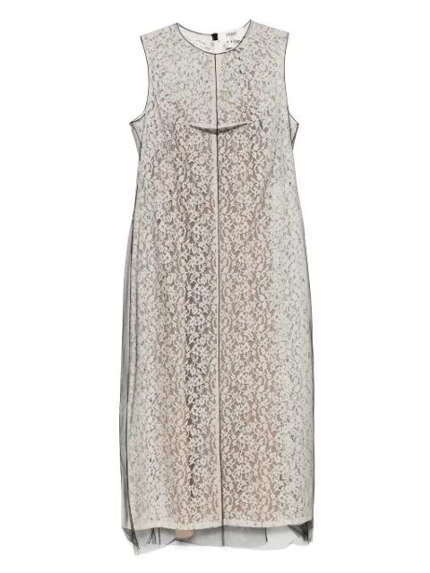 lace midi dress by FENDI