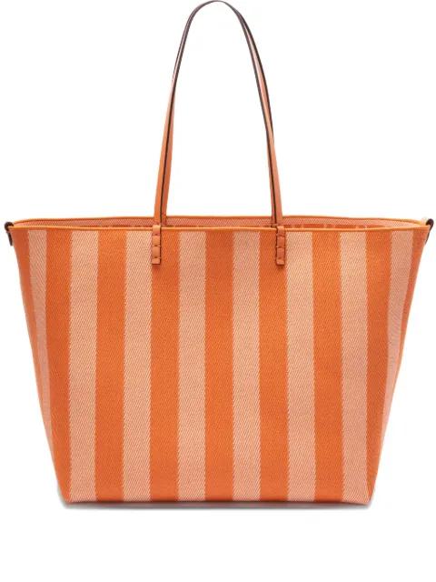 large Roll striped tote bag by FENDI