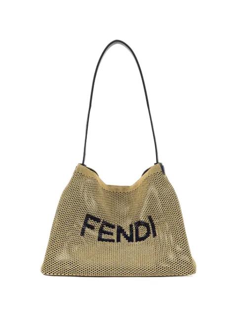 large logo-embroidered shoulder bag by FENDI