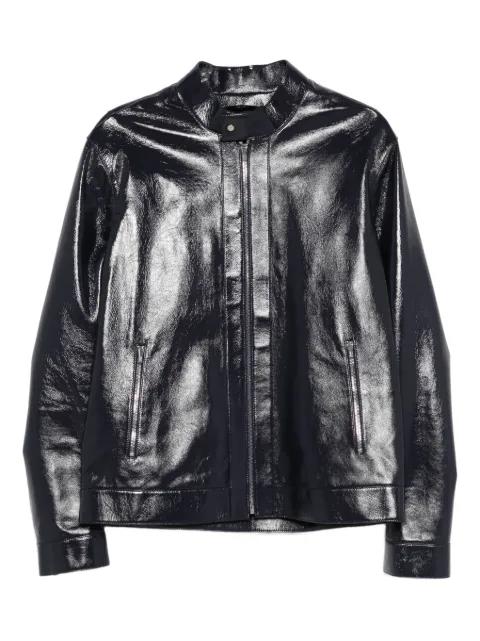 leather biker jacket by FENDI