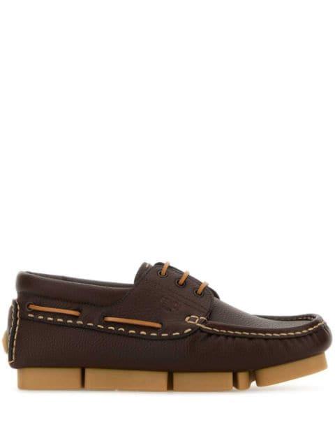leather lace-up loafers by FENDI