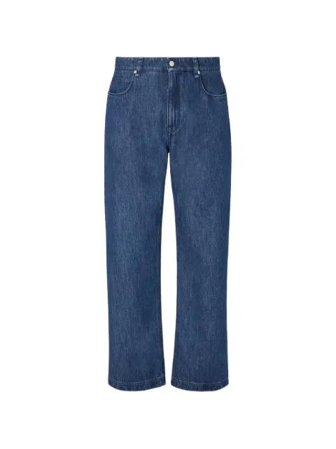 leather-patch jeans by FENDI