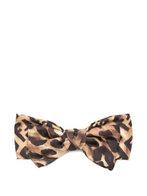 leopard print bow hair accessory by FENDI