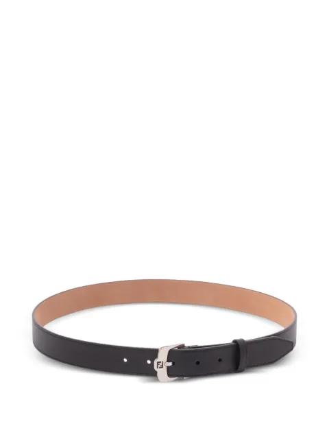 logo-buckle leather belt by FENDI