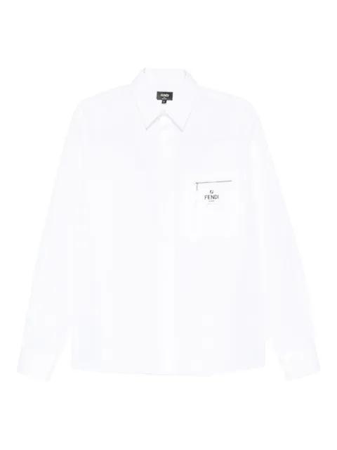 logo-detail pocket shirt by FENDI