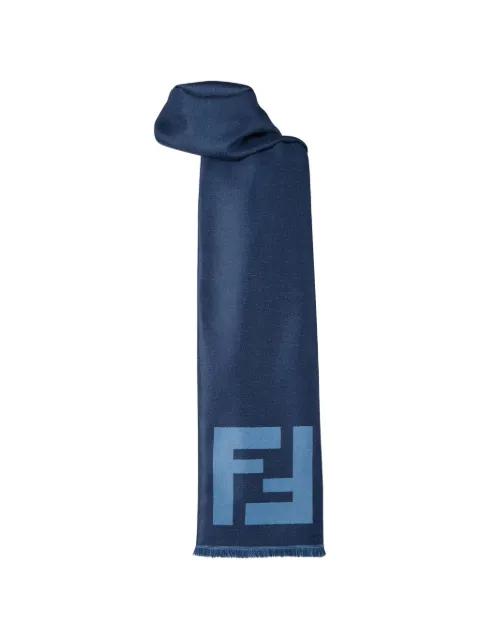 logo-detail scarf by FENDI