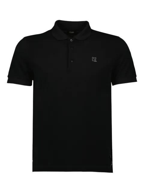 logo-embroidered piqué polo shirt by FENDI