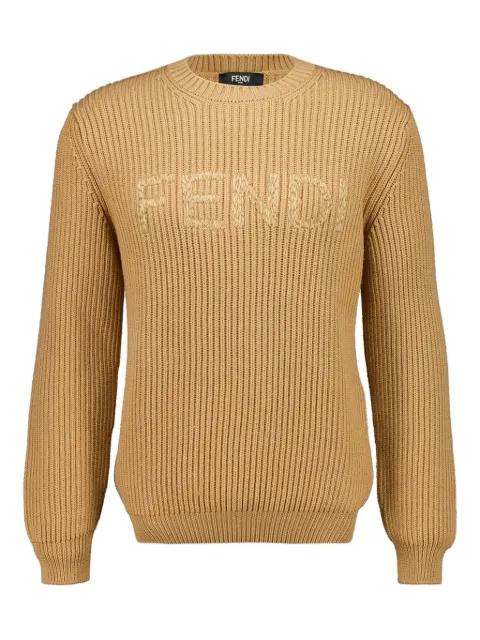 logo-embroidered sweater by FENDI