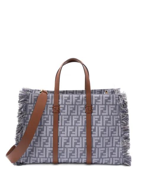 logo-jacquard tote bag by FENDI