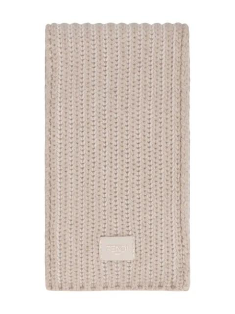 logo-patch scarf by FENDI