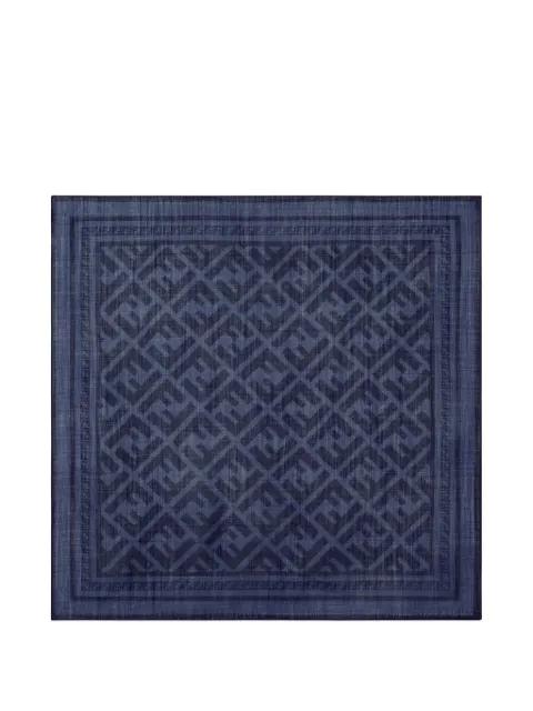 logo-pattern bandana scarf by FENDI