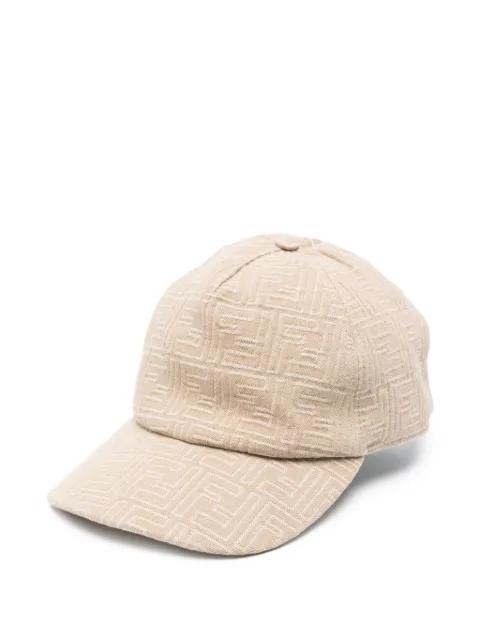 logo-pattern baseball cap by FENDI