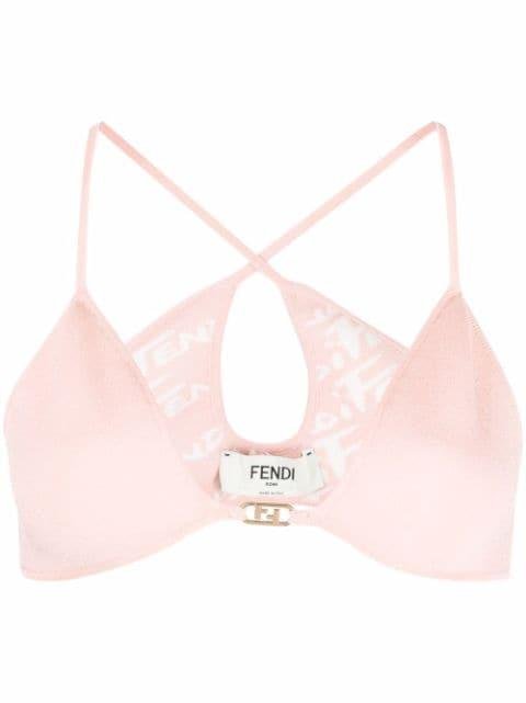 logo-plaque cropped top by FENDI