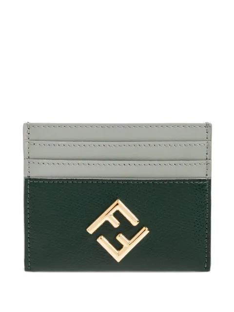 logo-plaque leather card holder by FENDI