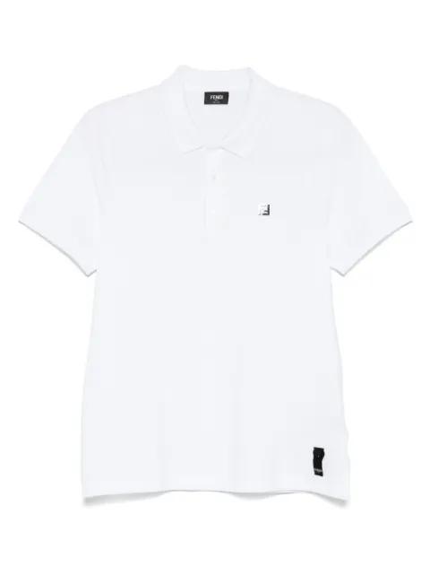 logo-plaque piqué polo shirt by FENDI