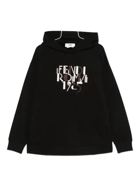logo-print hoodie by FENDI