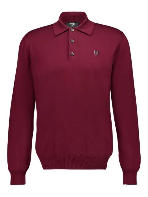 long-sleeve logo polo shirt by FENDI