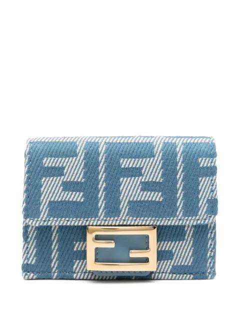 micro trifold jacquard wallet by FENDI
