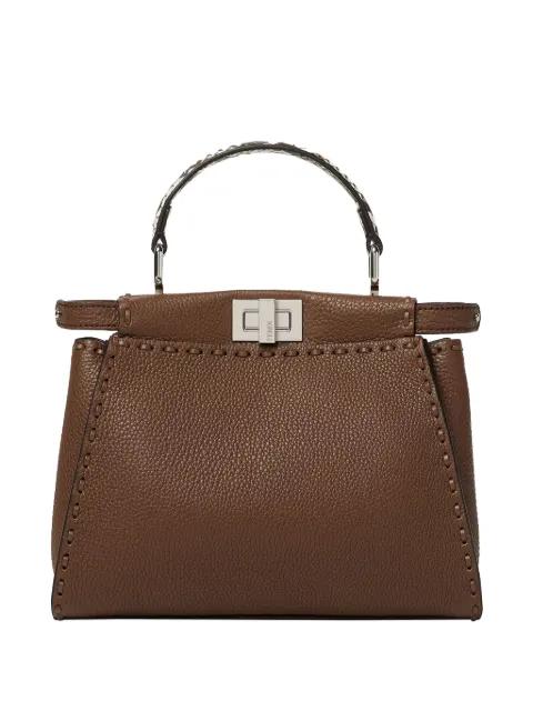 mini Peekaboo leather tote bag by FENDI