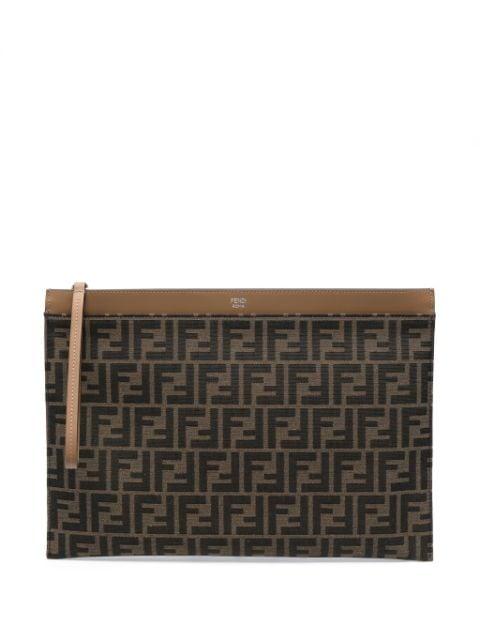 monogram-pattern clutch bag by FENDI