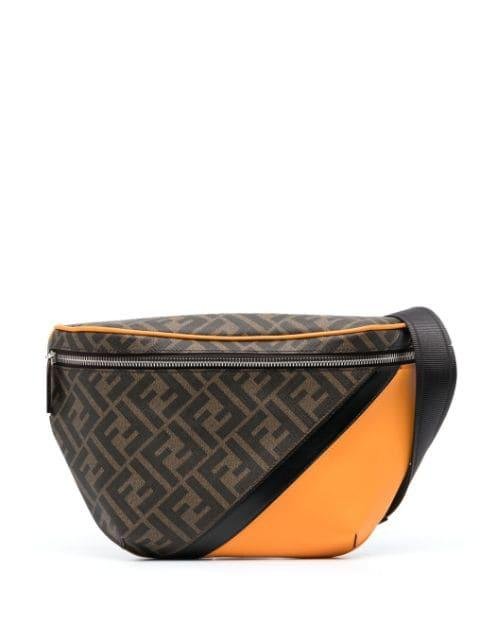 monogram-pattern leather belt bag by FENDI