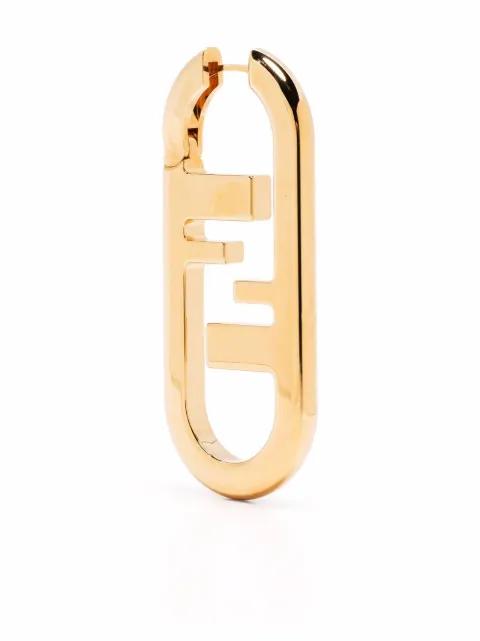 monogram-plaque push-lock earring by FENDI