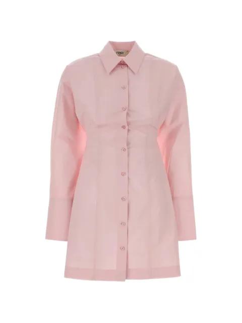 panelled poplin shirt dress by FENDI