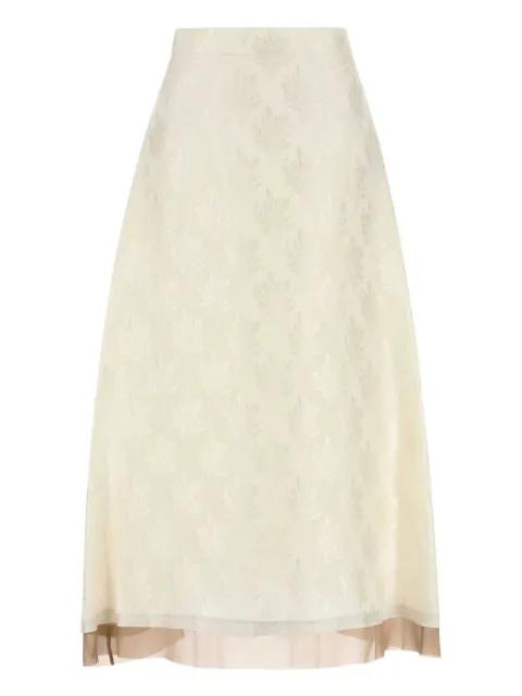 patterned-jacquard midi skirt by FENDI