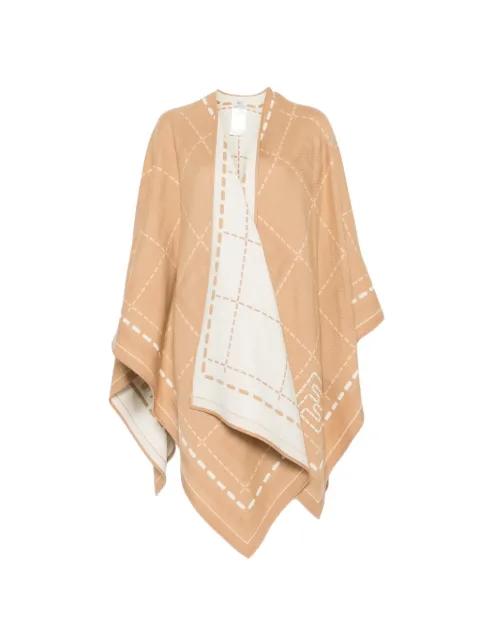 patterned poncho by FENDI