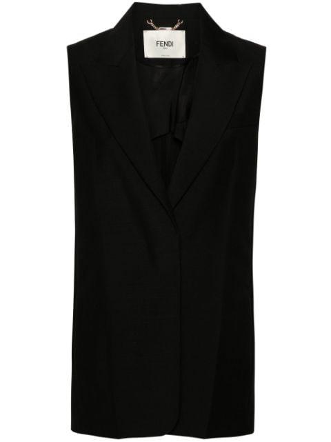 peak-lapel waistcoat by FENDI