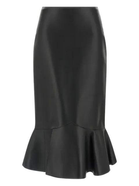 peplum-detail midi skirt by FENDI