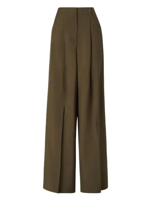pleat-detail wide-leg trousers by FENDI