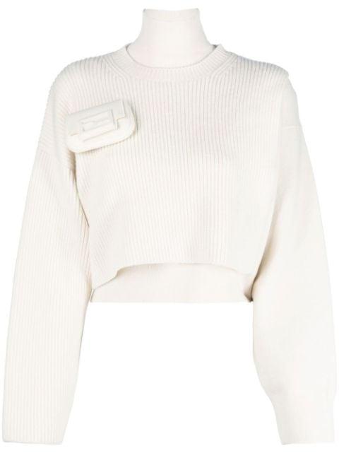 pocket-detail rollneck jumper by FENDI