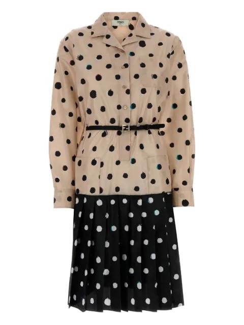 polka-dot-pattern dress by FENDI
