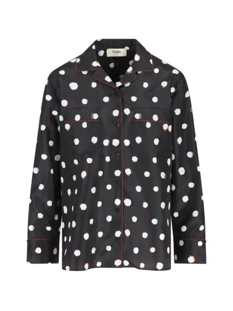 polka-dot piped shirt by FENDI