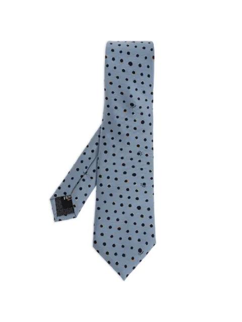 polka dot silk tie by FENDI