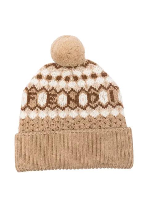 pompom nordic beanie by FENDI