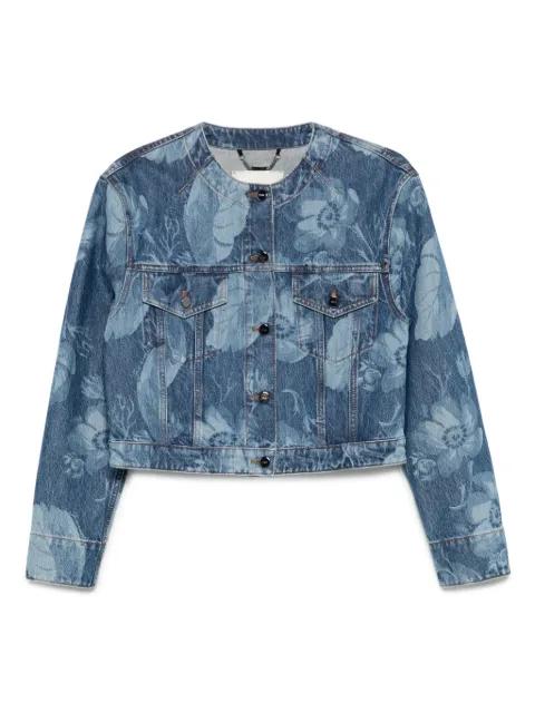 printed denim jacket by FENDI