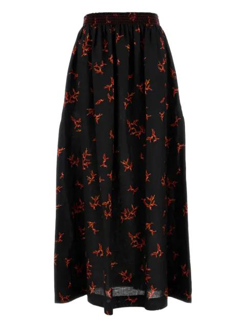 printed elastic-waist skirt by FENDI