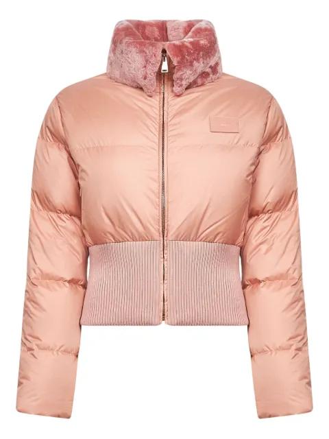 quilted shearling-collar jacket by FENDI