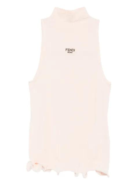 ribbed mock-neck top by FENDI