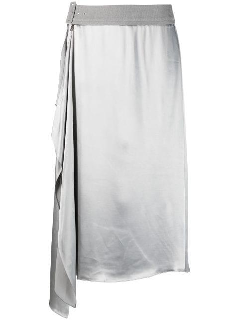 satin-finish midi skirt by FENDI