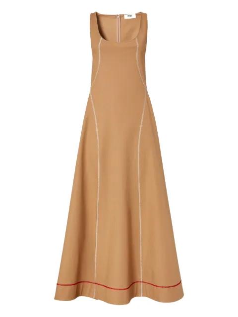 seam-detail maxi dress by FENDI