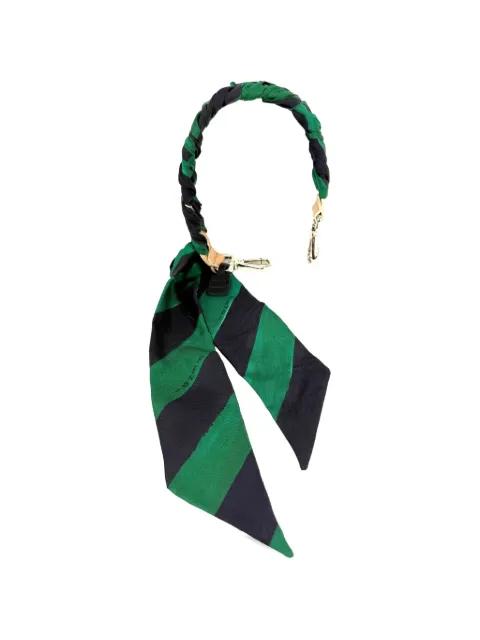 silk stripe bag strap by FENDI