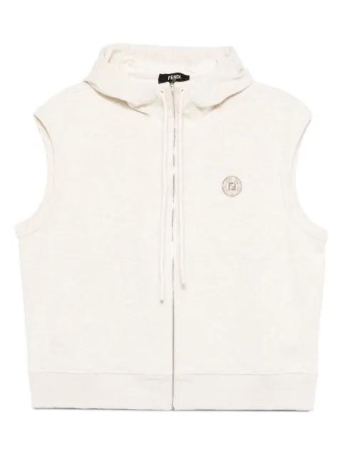 sleeveless zip-up hoodie by FENDI
