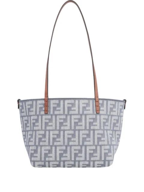 small Roll FF-logo leather-handle tote bag by FENDI